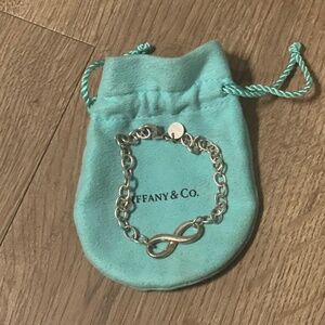 Authentic Tiffany & Co 925 sterling silver infinity bracelet